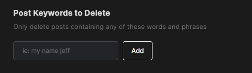 Delete according to post body or comment on BlueSky