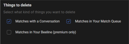 Delete by Type of Content in Bumble
