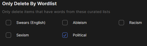 Delete by Keyword