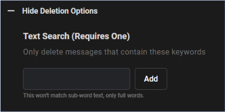 Delete according to article title or text body