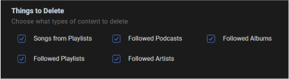 Mass Delete Artists, Songs, Albums, Playlists & Followed Podcasts