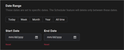 Delete LinkedIn content by date range
